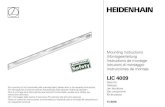 LIC 4009 - Heidenhain LIC 4009 11/2018 Instrucciones de montaje Tener en cuenta las instrucciones suministradas por separado para el montaje del cabezal lector con seguridad funcional