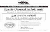 de infOrmación para el Otante ★ ★ ★ ★ ★ Elección General ... · de ello, estampo aquí mi firma y el Gran Sello del Estado, en Sacramento, California, el 10 de agosto