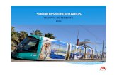 SOPORTES PUBLICITARIOS - Tranvía de Tenerife...La novedad de los soportes, su asociación con un medio de transporte de gran éxito en la isla y su altísima visibilidad, así como
