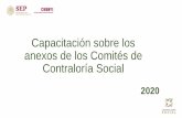 Capacitación sobre los anexos de los Comités de Contraloría Social · 2020. 9. 14. · Acta de Registro del Comité Contiene la información de los apoyos y servicios que el Conafe
