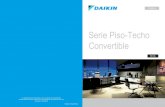 Serie Piso-Techo ConvertibleCon la tecnología adaptada del ventilador turbo de Daikin, la serie Cassete es capás de alcanzar un excepcional bajo sonidoi En el caso de un corte de