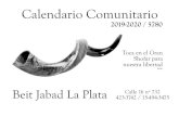 Calendario Comunitario - Beit Jabad La Plataarchivos.jabadlaplata.org.ar/files/5780.pdf · ayuno TzomGuedaliá 5:13-19:25 3 4Tishrei A ... en el 9 de Tamuz de 423 a.e.c., la ciudad