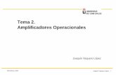 New Tema 2. Amplificadores Operacionales · 2019. 6. 7. · Electrónica, 2007 Joaquín Vaquero López 7 Consideraciones de partida: 1) El Amplificador Operacional (AO) es ideal 2)