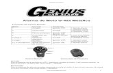 Alarma de Moto G402alarmasgenius.com/wp-content/uploads/2015/08/Alarma... · 2020. 10. 2. · Genius Car Alarms 1 Alarma de Moto G-402 Metalica ... Arranque Motor 3 luego 2 Desarma