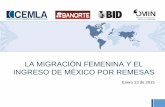 LA MIGRACIÓN FEMENINA Y EL INGRESO DE MÉXICO POR … · 2019. 5. 6. · Con frecuencia de tiene la idea de que el ingreso por remesas de México, así como el de otros países también