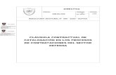 CLÁUSULA CONTRACTUAL DE CATALOGACIÓN EN LOS … · es obligatoria por el STANAG 4177 y el Acuerdo de Patrocinio entre el Ministerio de Defensa del Perú y el Grupo de Directores