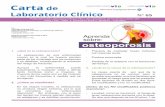 Carta de Laboratorio Clínico No - Clínica Cardio VID · Carta de Laboratorio Clínico cada 2 mujeres y 1 de cada 6 hombres sufrirán una fractura relacionada con la osteoporosis