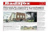 con 524 positivos y 10 muertos2 MIÉRCOLES 28 DE OCTUBRE DEL 2020 Agenda La Crónica de Badajoz Badajoz-Madrid 00.30 08.00 09.00 10.00 12.00 14.00 16.00 18.30 Badajoz- Barcelona 16.00