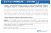 CORONAVIRUS – COVID-19 - Municipalidad de Rosario · Hoja 2/6 CORONAVIRUS – COVID-19 31 de marzo 2020 INDIRECTA: implica transferencia del covid-19 a través de un objeto contaminado