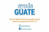 paraserviraguate Para Servir a Guate · la capital y del interior del país (Petén, Quetzaltenango, Amatitlán y Chimaltenango). El apoyo incluye: una habitación cómoda, tres tiempos