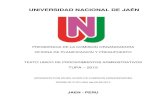 UNIVERSIDAD NACIONAL DE JAÉN · 2015. 7. 17. · Página 3 PRESENTACION El Texto Único de Procedimientos Administrativos – TUPA 2012 de la Universidad Nacional de Jaén, tiene
