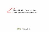 Roll & Write imprimibles - BaM!...ROLL & STORY ¿CÓMO SE JUEGA? Se lanza un dado de seis caras tres veces, esta vez para crear una pequeña historia.El primer resultado se utiliza