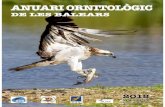 Anuari Ornitol£²gic de les Balears 2018 2020. 9. 9.¢  ANUARI ORNITOL£â€™GIC DE LES BALEARS, 2018. Volum