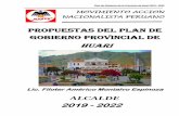 PROPUESTAS DEL PLAN DE GOBIERNO PROVINCIAL DE HUARIperuvotoinformado.com/descargas/pg/plan-de-gobierno-de-filoter-am… · Acción Nacionalista Peruano – MANPE, solicita a los ciudadanos