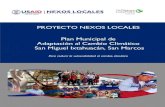 PROYECTO NEXOS LOCALES Plan Municipal de Adaptación al … · Quetzaltenango, Guatemala, julio del 2017 Respetable Corporación Municipal: Como Directora Ejecutiva de Nexos Locales,