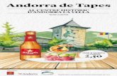 Andorra de Tapes - Gastronosfera · 2020. 8. 30. · Croquetas de espárragos verdes y jamón ibérico Y Canelones de manitas de cerdo gratinados con bechamel de setas Y Minibrocheta
