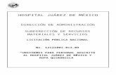 HOSPITAL JUÁREZ DE MÉXICOweb.compranet.gob.mx:8004/HSM/UNICOM/12121/001/2009/013/... · Web viewDIRECCIÓN DE ADMINISTRACIÓN sUBDIRECCIÓN DE RECURSOS MATERIALES Y SERVICIOS LICITACIÓN