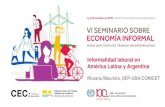 Informalidad laboral en América Latina y Argentina · Fuerte reducción de la informalidad en AL durante el nuevo milenio-16-6-13-7-6-25 3 3-12-14-16-30-25-20-15-10-5 0 5 10 Argentina