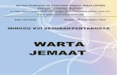 WARTA JEMAAT · 2020. 9. 19. · WARTA JEMAAT 20 September 2020 - Edisi 32/I/2020 Gereja Protestan di Indonesia bagian Barat (GPIB) Jemaat "JURANG MANGU" Ruko Ganda Asri Blok B No.11