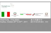 FESTIVAL ITALIANO 意大利嘉年华 - China-Italy Chamber ... · 代表意大利公司在江苏省的总经理，首席执行官，常务董事（7000万居民）! Chinese Institutions: