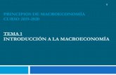 TEMA 1 INTRODUCCIÓN A LA MACROECONOMÍA...Objetivos e instrumentos de la política macroeconómica 4. La demanda y la oferta agregada 2 Fuente 1. Samuelson y Nordhaus (2006) Tema
