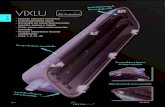G13 VIXLU...E E.2018 C.2 Los artefacto con seguridad aumentada, para tubos fluorescentes de dos enchufes, serie VIXLU, están formados por un plafón IP66 con cuerpo de acero inoxidable