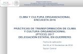CLIMA Y CULTURA ORGANIZACIONAL ENCUESTA 2016 ......Encuesta de Clima y Cultura Organizacional 2016 Prácticas de Transformación de Clima y Cultura Organizacional (PTCCO) 2017 Nivel