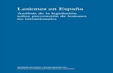 Análisis de la legislación sobre prevención de lesiones no ...recs.es/wp-content/uploads/2017/05/Lesiones-en-España-Análisis-de... · Lesiones en España Análisis de la legislación
