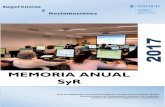 MEMORIA ANUAL SyR · 2018. 6. 8. · Servicio de Estacionamiento Regulado (SER)..... 186 16. Zonas verdes ... sistema hasta el 31 de diciembre de 20172. El apartado noveno ofrece