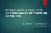 Presentación de PowerPoint - Navarra...PRESENTACIÓN PERSONAL Anteproyecto de Ley Foral de Participación Democrática de Navarra APOYO AL CUESTIONARIO DE DEBATE PREVIO Pregunta 1