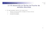 2.1 El desarrollo en Series de Fourier de señales discretaslucamartino.altervista.org/Topic2_Summarized.pdf · Definición de la TF en DT y de su inversa. 21 . La TF de señales