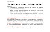 COSTO DE CAPITAL Costo de capital - Economía · COSTO DE CAPITAL 1 Costo de capital Objetivos. Entender los conceptos básicos las fuentes de capital relacionadas con su costo. Explicar