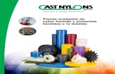 Piezas acabadas de nylon fundido y productos fundidos a la medidacastnylon.com/wp-content/uploads/2020/03/CastNylonsBrochure_ES.pdf · •Maquinabilidad sencilla y resistencia a la