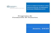 Formación de Usuarios - UCCbtk.ucc.mx/images/Documentos/Formacin_de_Usuarios_2020.pdf · Guía para la formación de usuarios de la información. México: SEP. Formación de Usuarios