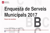 Enquesta de Serveis Municipals 2017 - Barcelona · 2020. 5. 26. · 2020. 5. 26. · 4 Enquesta de Serveis Municipals 2017 Resum de Resultats FITXA TÈCNICA Distr icte (10) Gr an