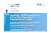 Combined PECVD Process Sensors in Thin Film Silicon …plasmetrex.com/dl/ref/applications/2013/S5-3_Gabriel-PVcomB.pdfCombined PECVD Process Sensors in Thin Film Silicon-Based Solar