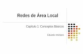Redes de Área Local - TEC...Redes: Conceptos Básicos Clasificación (por la distancia) Redes de área personal (PAN ) Redes de Área local (LAN : Local Area Network) Redes de Campus