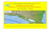 Boletín mensual Sismos y Volcanes de Nicaragua · Sismos y Volcanes de Nicaragua Noviembre, 2013 Mapa de sismos localizados por la Red Sísmica de INETER. Noviembre, 2013 . Boletín
