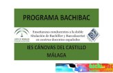 PROGRAMA BACHIBAC - I.E.S. Cánovas del Castillo · 2021. 1. 10. · • Lengua y Literatura francesas. • Historia de España y de Francia. El alumnado Bachibac recibirá un 1/3