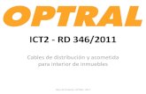 ICT2 - RD 346/2011 - Pemosa · 2016. 3. 19. · ICT2 - RD 346/2011 Cables de distribución y acometida para interior de inmuebles Dpto. de Producto - OPTRAL - 2011 . Actualización