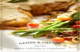 menú para calentar y emplatar - Ganso & Castor · 2020. 11. 17. · Estofado de Res (200gr) Costillas de Cerdo (400 gr) Albóndigas Suecas de Cerdo (300 gr) Roastbeef marinado a