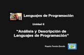 “Análisis y Descripción de Lenguajes de Programación”xumarhu.net/ldp_02_analisis_y_descripcion.pdf• 44) Lenguajes de Programación: Diseño e Implementación, Terrence W.