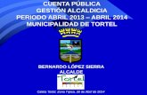 CUENTA PÚBLICA GESTIÓN ALCALDICIA PERIODO ABRIL 2013 …municipalidaddetortel.cl/resources/10-Participacion... · 2017. 3. 5. · ilustre municipalidad de tortel en resumen, mediante