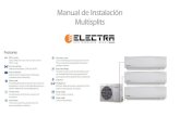 Manual de Instalación Multisplits - ElectraDE: de Acometida de los tubos de refrigerante 327-3" Mm 8-75.4 Mm y hay la tapa de (270-33] 10.8-14.7 la de líquido a la ADVERTENCIA OR