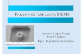 Procesos de fabricación MEMS - Universidad de Sevilla · 2010. 11. 22. · Introducción Procesos de fabricación – Adición de material (deposición) – Sustracción de material
