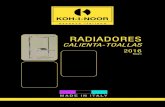 RADIADORES - Koh-i-noor · El radiador se suministra con un toallero adhesivo, una válvula purgadora cromada de ½” con junta de silicona y soportes de fijación a pared Temperatura