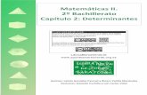 Matemáticas II. 2º Bachillerato Capítulo 2: Determinantes · 2020. 10. 3. · S. n n n A A i a a. a 1 (1) 2 (2) det( ) ( 1) ( )... Es decir, el determinante de una matriz cuadrada