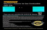 Macurco Detector de Gas Combustible GD-2A · 2017. 4. 20. · Macurco™ Detector de Gas Combustible GD-2A Para uso con paneles de control de alarma Detección de Metano y de Gas