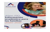 Allen ISO Informacin académica para las familias 2020-2027 · 2020. 10. 26. · Página 1 Informacin académica para las familias Durante el año escolar 2020-2021, el Distrito Escolar