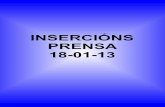 INSERCIÓNS PRENSA 18-01-13 · del Cocido Trip Lalín 2013. se trata de un encuentro de blog- gers de turismo, gastronomía, informadores y conocedores de Galicia, que tendrá lugar